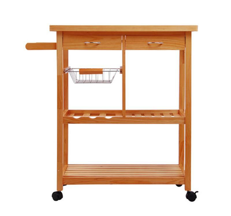 Kitchen Cart with Wood Top & Reviews Wayfair